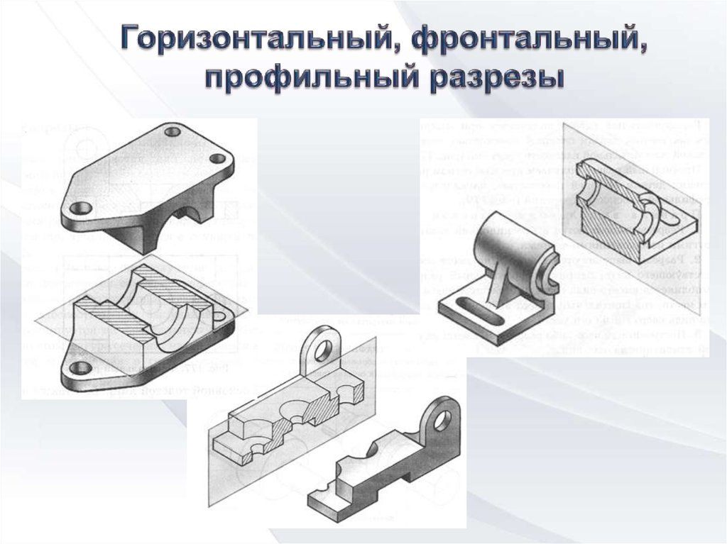 Горизонтальная профильная. Фронтальный профильный и горизонтальный разрез. Горизонтальный разрез детали. Вертикальный фронтальный разрез. Профильный разрез детали.