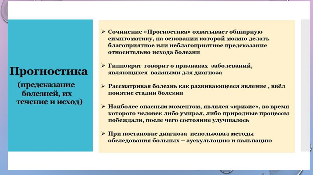 Прогностика это. Прогностика Гиппократа. Сочинение Гиппократа прогностика. Исходы болезней благоприятные и неблагоприятные.