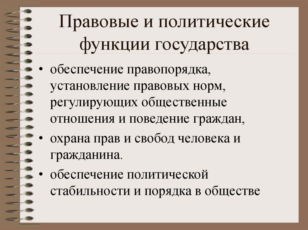 Функции государства в жизни общества