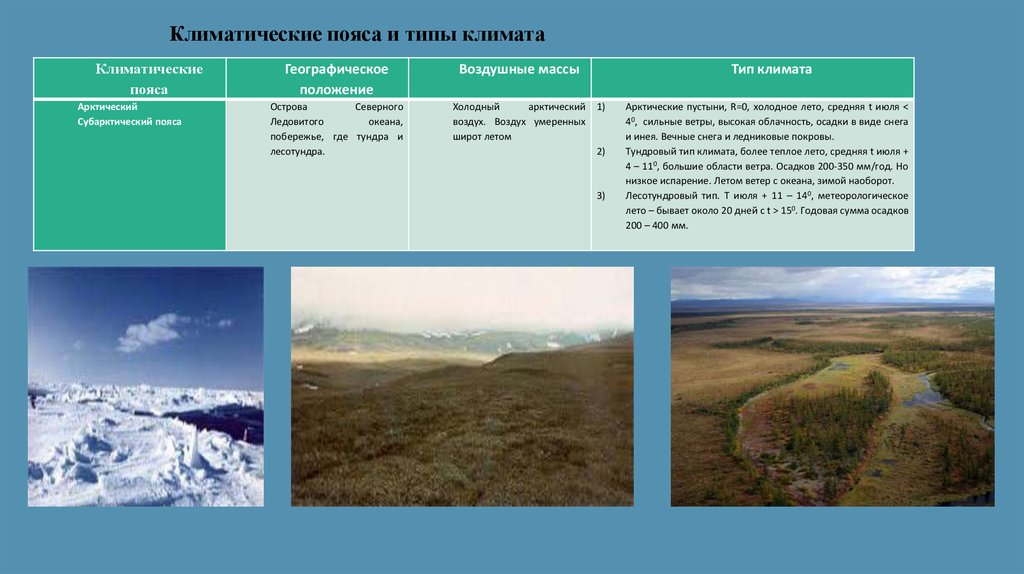 Природа умеренных и полярных поясов. Лесотундра климат Тип климата. Климатические условия тундры. Воздушные массы тундры и лесотундры.