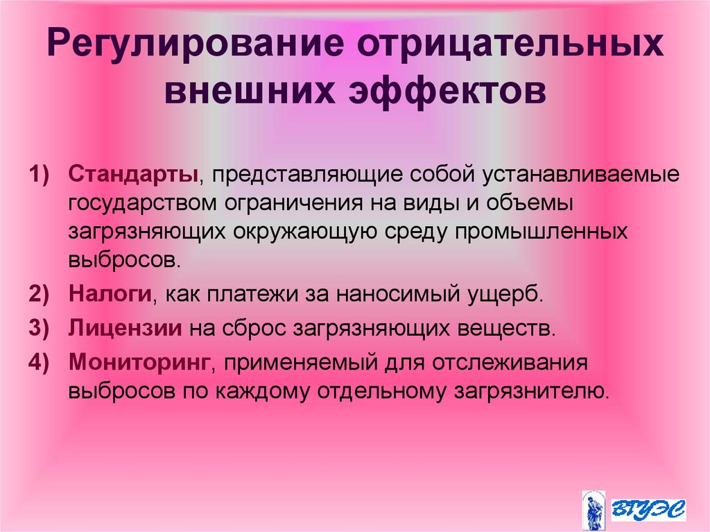 Регулирование внешних эффектов