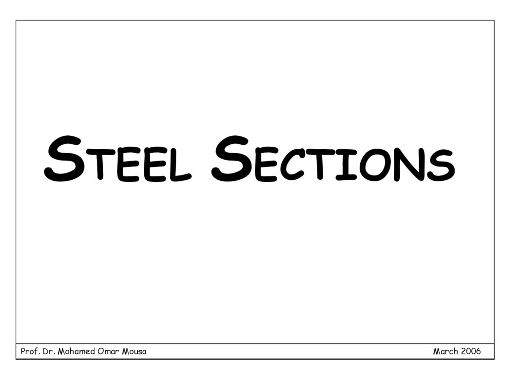STEEL SECTIONS