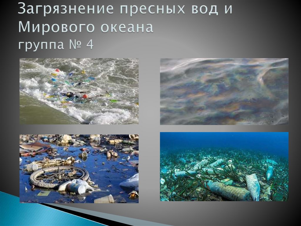 Загрязнение пресных вод и Мирового океана группа № 4
