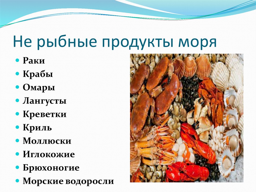 К какой группе организмов относится устрица. Рыбные и нерыбные продукты. Блюда из рыбы и нерыбных продуктов моря. Морепродукты названия. Перечислите нерыбные продукты.