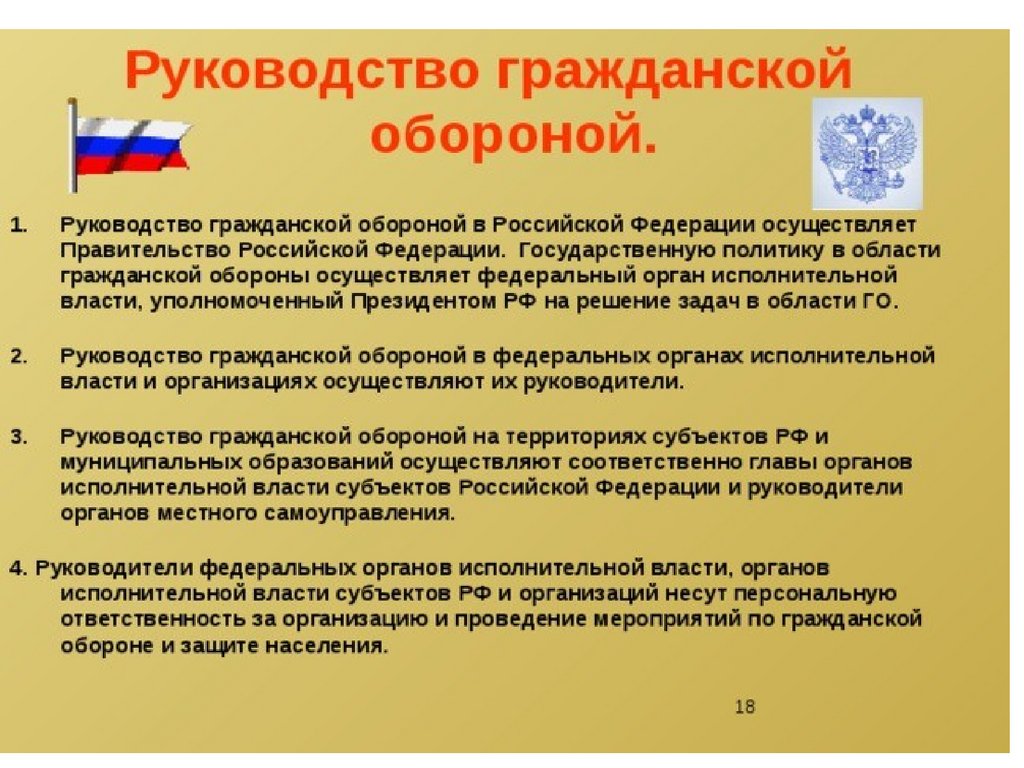 Кто осуществляет руководство гражданской обороной в санкт петербурге