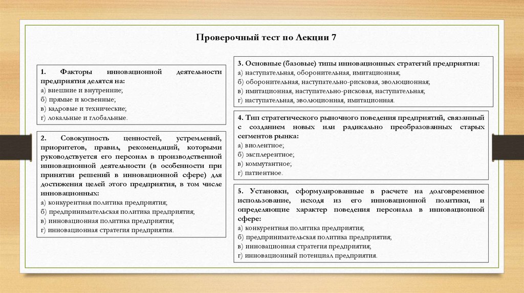 Характеристики инициативная новаторская деятельность