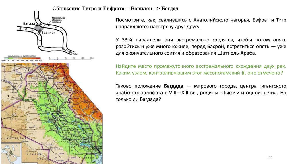 Где находится месопотамская низменность на карте