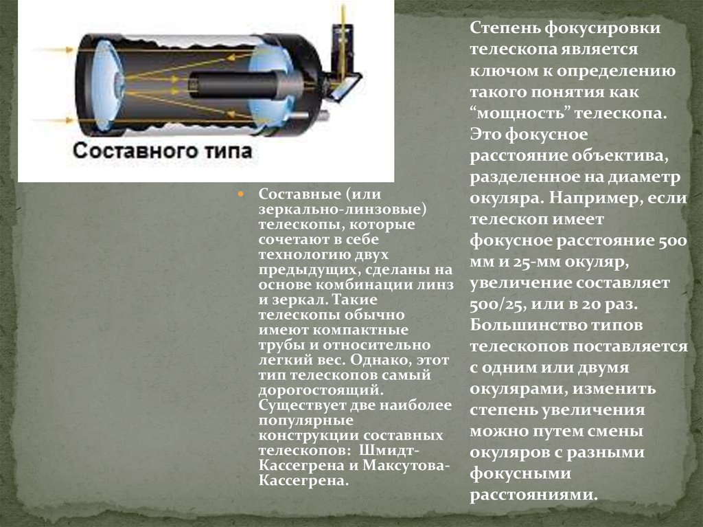 Составьте свой рейтинг пяти самых необычных телескопов по схеме название и тип телескопа