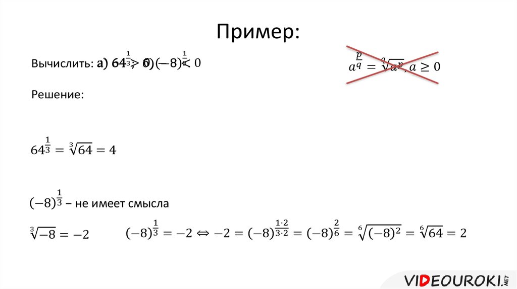 Обобщение понятия о показателе степени самостоятельная работа