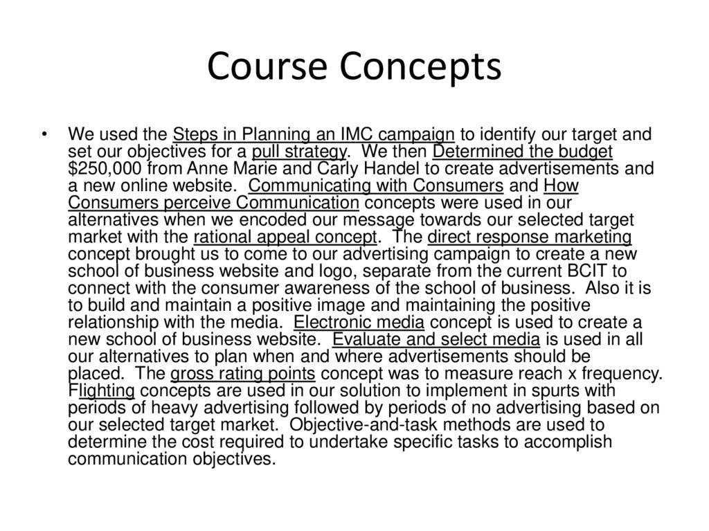 Course Concepts