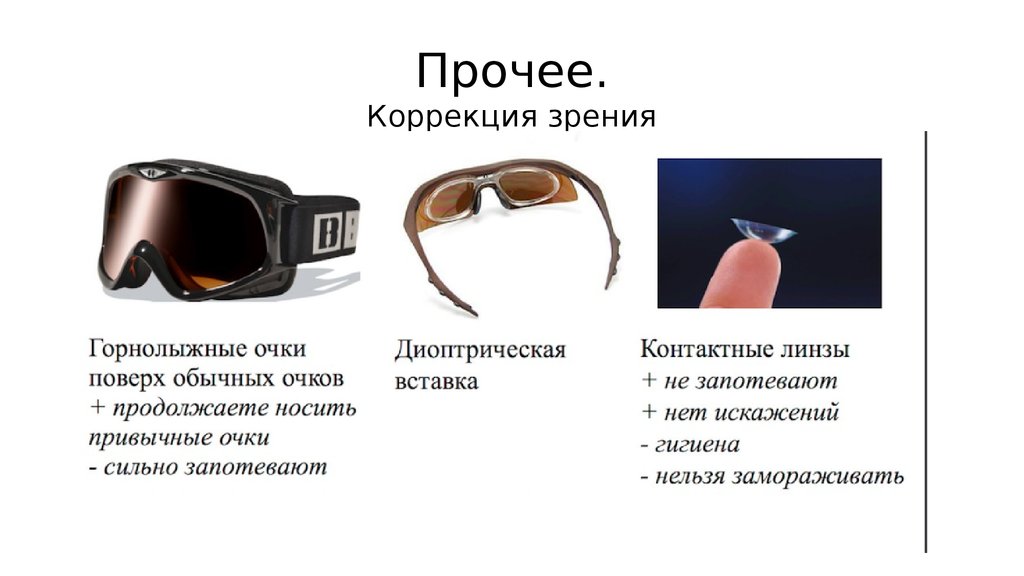 Прочее. Коррекция зрения