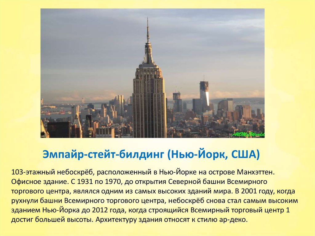 Empire state building презентация