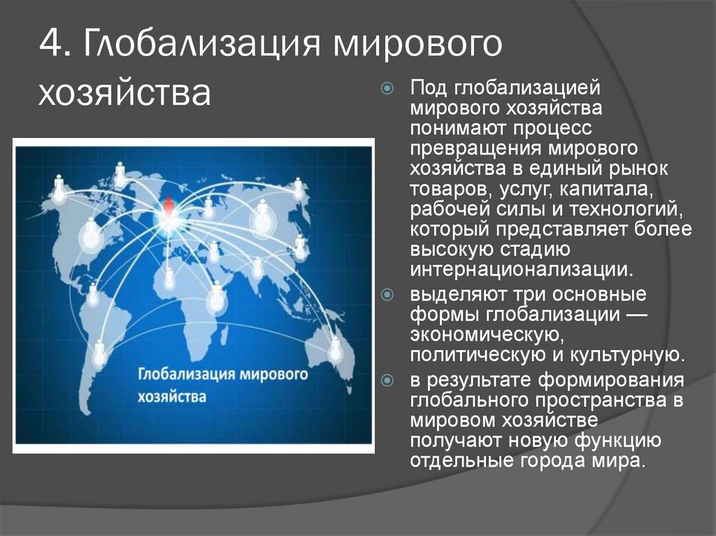 Внутренние связи стран. Глобализация мирового хозяйства. Процессы мировой экономики. Глобализация мировой экономики. Процесс глобализации в мировом хозяйстве.
