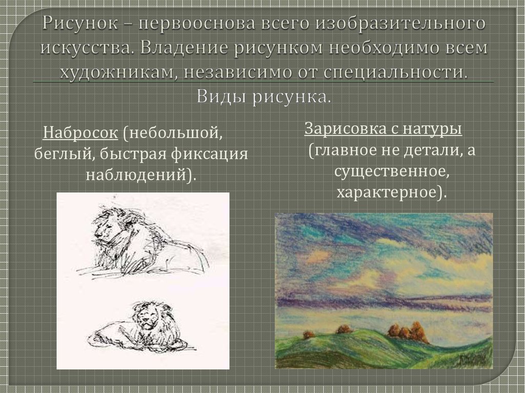 Рисунок определение в искусстве