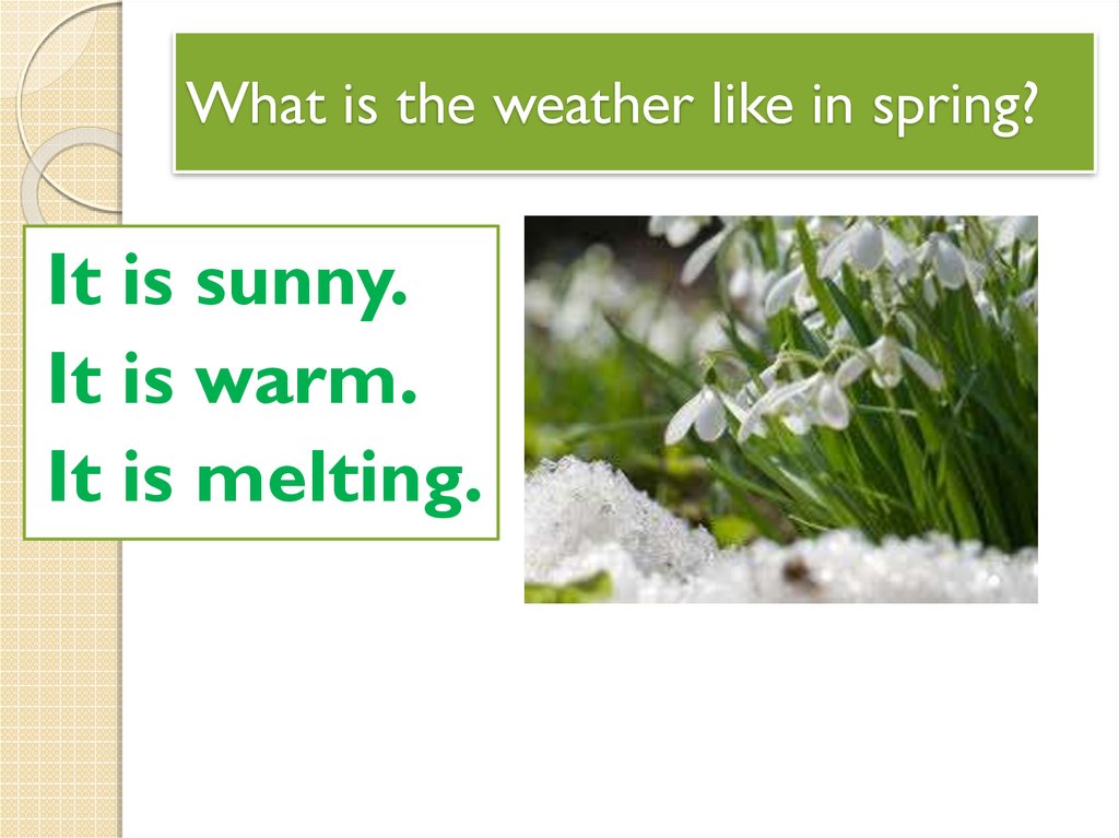 What is the weather like in spring?