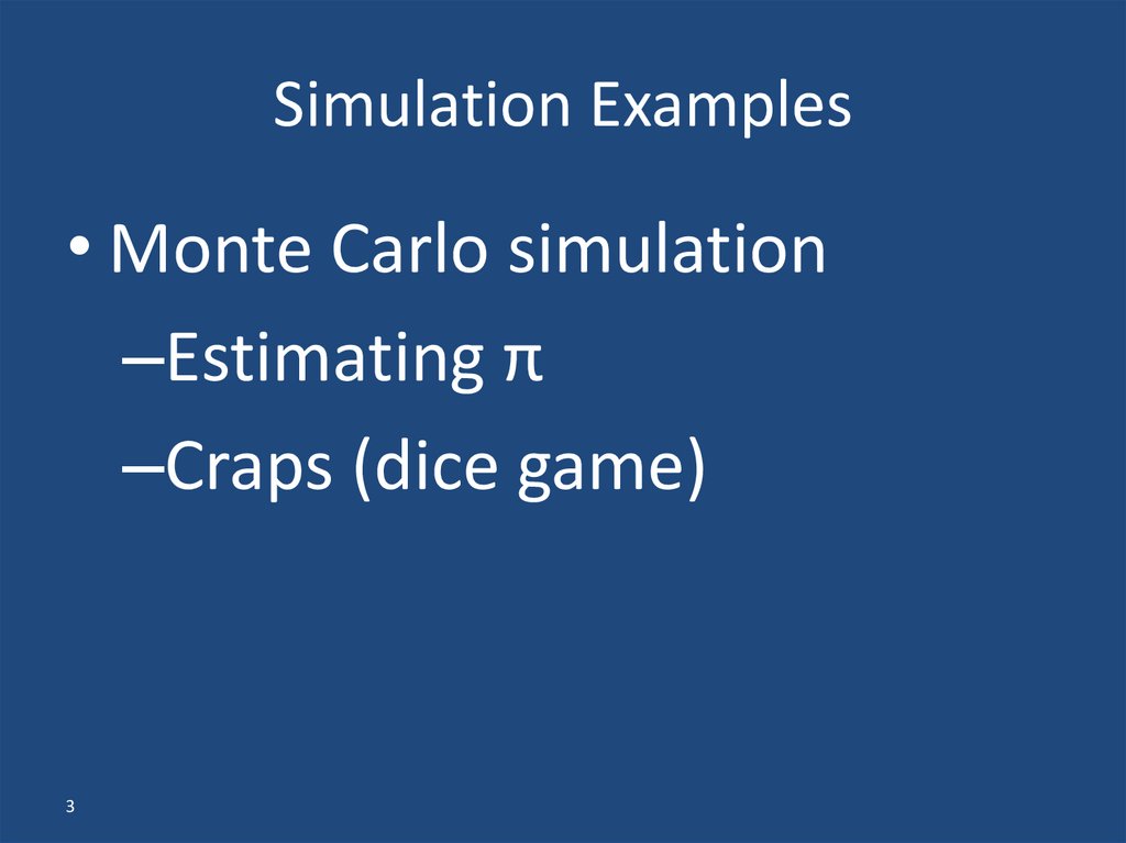 Modelling and Simulation IS 331. Lec (3) - online presentation