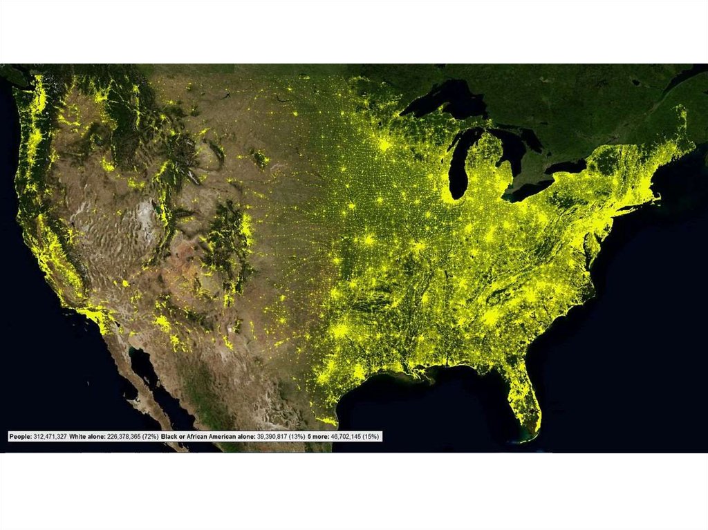 Карта плотности населения сша