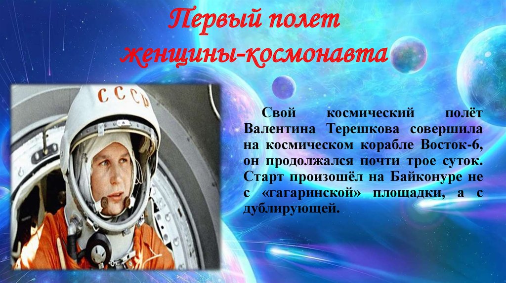 Первый полет в космос число. 12 Апреля праздник Терешкова. На звездной орбите. Название выставки женщина Космонавта.