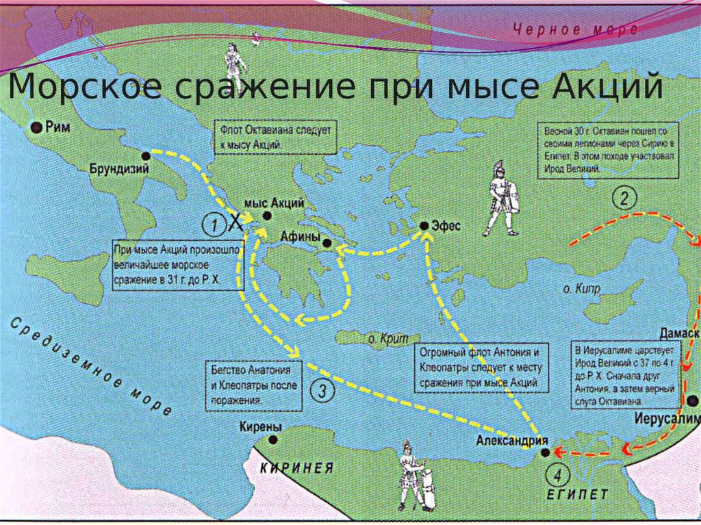 Морское сражение при мысе акций (31 год до н. э.) карта. Морское сражение у мыса акций