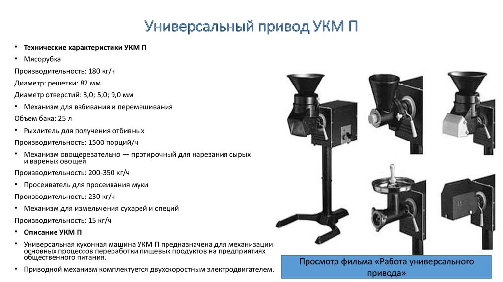 Привод универсальный схема