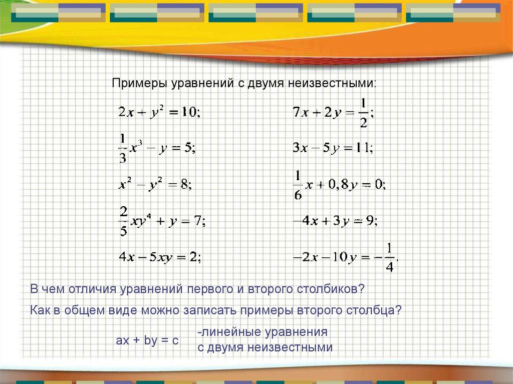 Два примера. Уравнение с 2 неизвестными пример. Пример решения уравнения с двумя. Как решить уравнение с 2 неизвестными. Как решить уравнение с двумя неизвестными 2 класс.