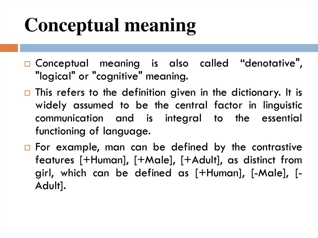 Conceptual meaning