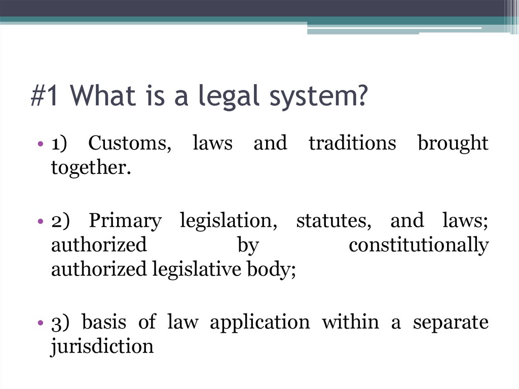 Legal System Definition