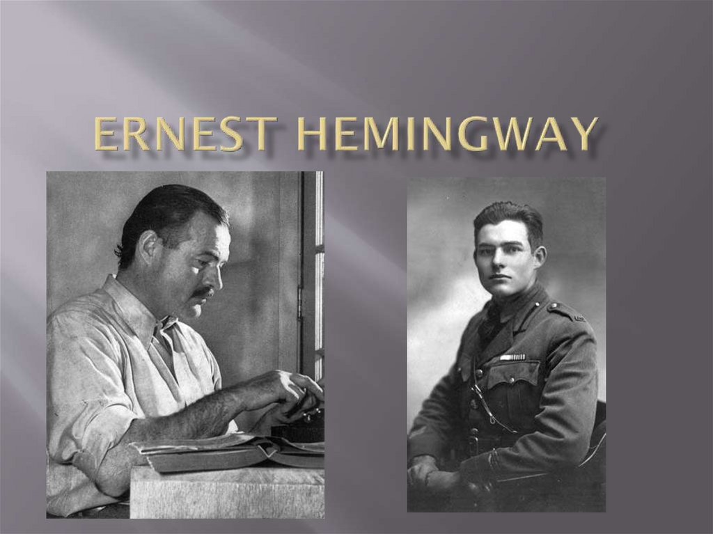 Ernest hemingway презентация