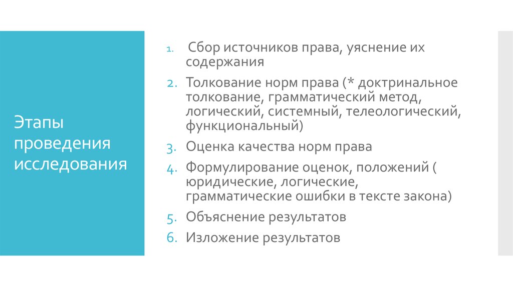 Догматическое правовое исследование