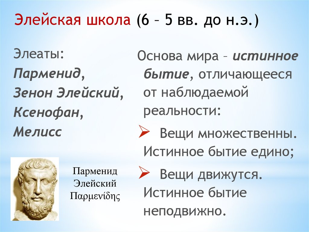 Концепция бытия парменида. Элеаты Парменид. Парменид философия бытия.