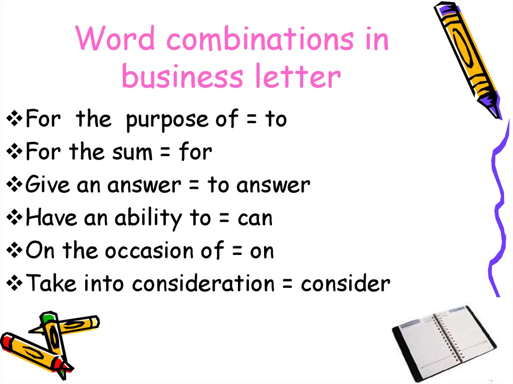 Word combinations