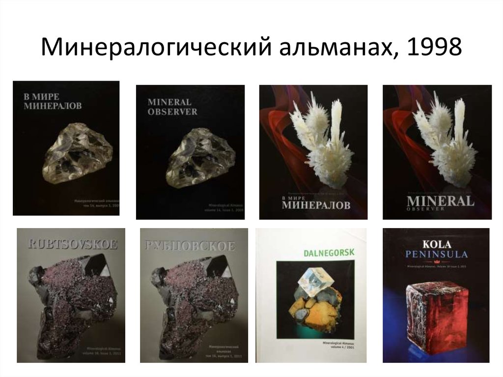Минералогический альманах, 1998