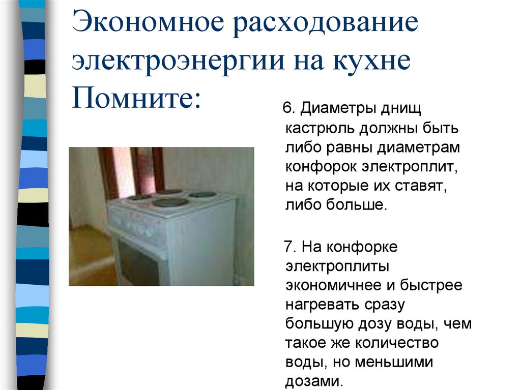 Экономное расходование электроэнергии на кухне Помните: