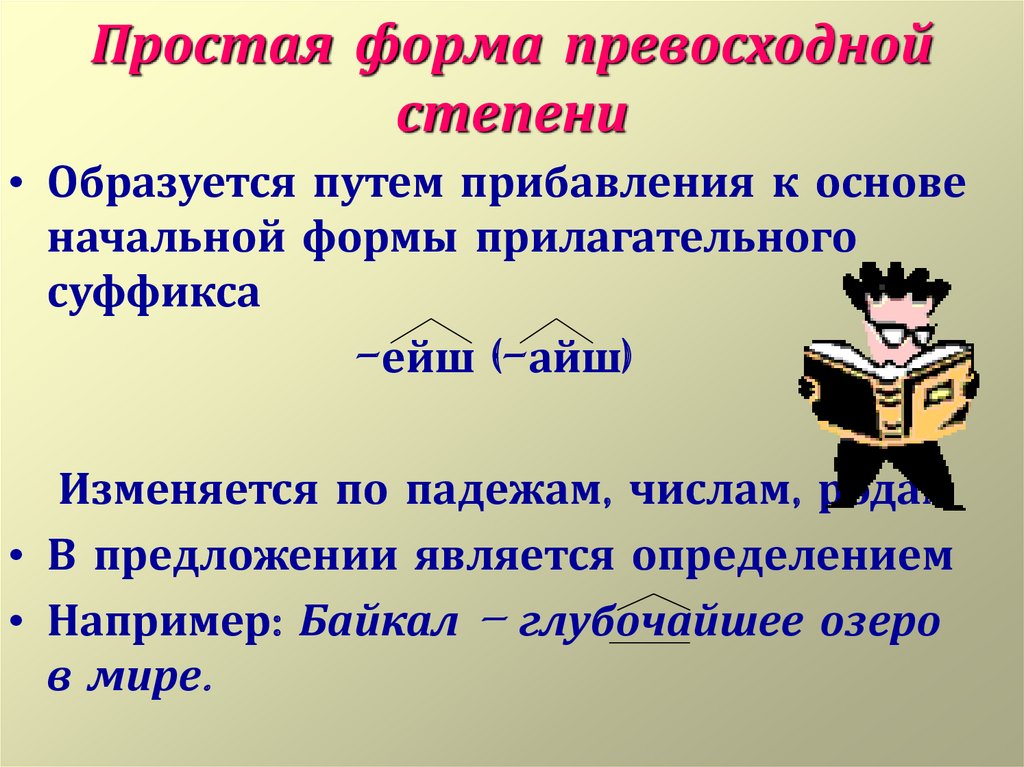 Простая форма превосходной степени. Составная форма превосходной степени прилагательных. Простая и сложная форма превосходной степени. Простая форма превосходной степени образуется путем.