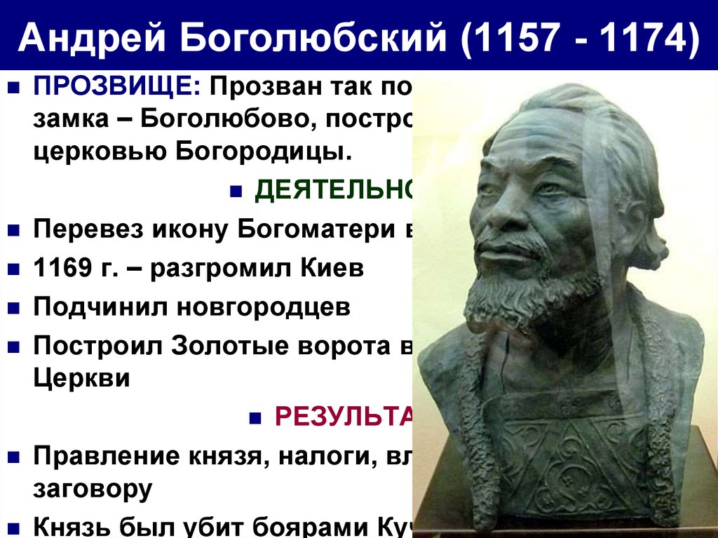 Андрей Боголюбский (1157 - 1174)