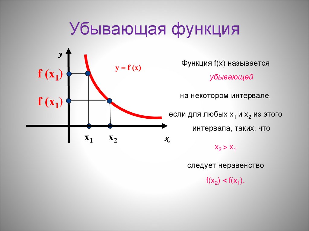 При каких y 3. Определение возрастающей и убывающей функции. Пример убывающей функции. Как понять когда функция убывающая. Примеры возрастающей и убывающей функции.