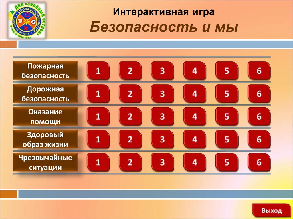 Игра по обж презентация