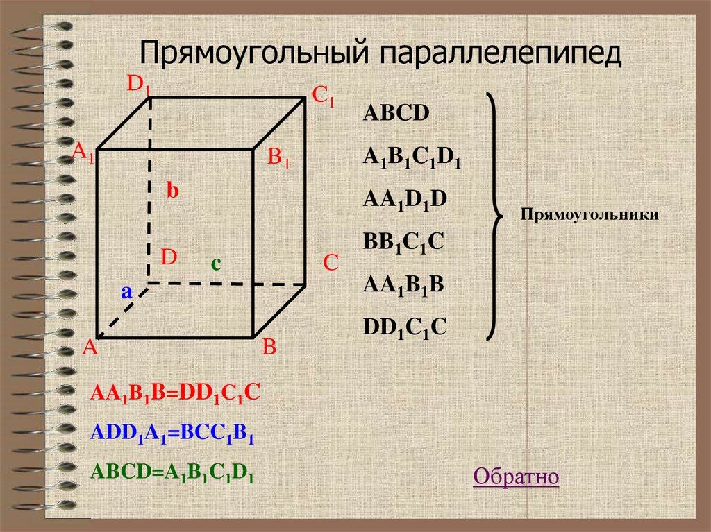 1 параллелепипед куб. Прямоугольный параллелепипед правило. Модели прямоугольного параллелепипеда и Куба. Прямоугольный параллелепипед с обозначениями. Правило параллелепипеда векторы.