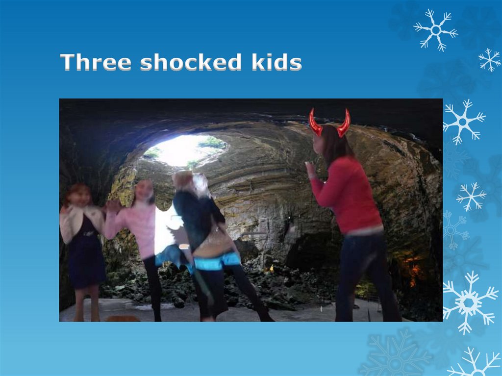 Three shocked kids