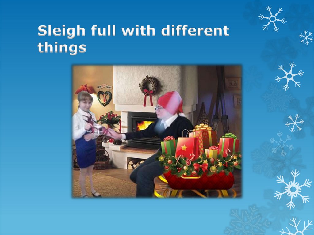 Sleigh full with different things