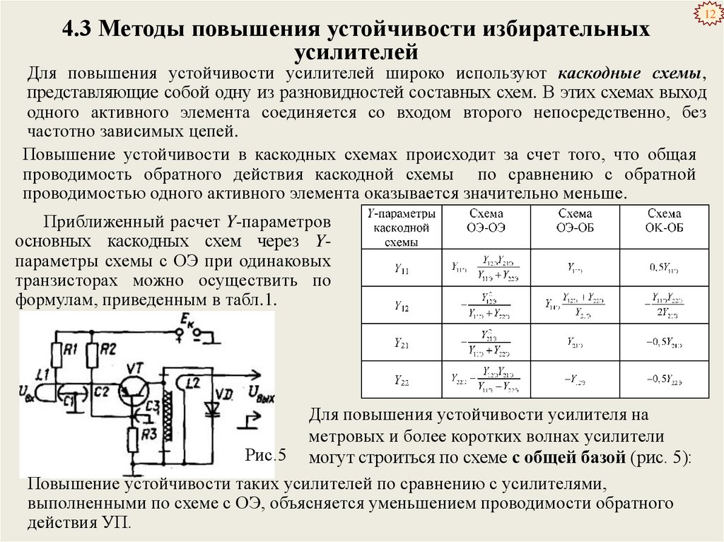 Каскодная схема на транзисторах