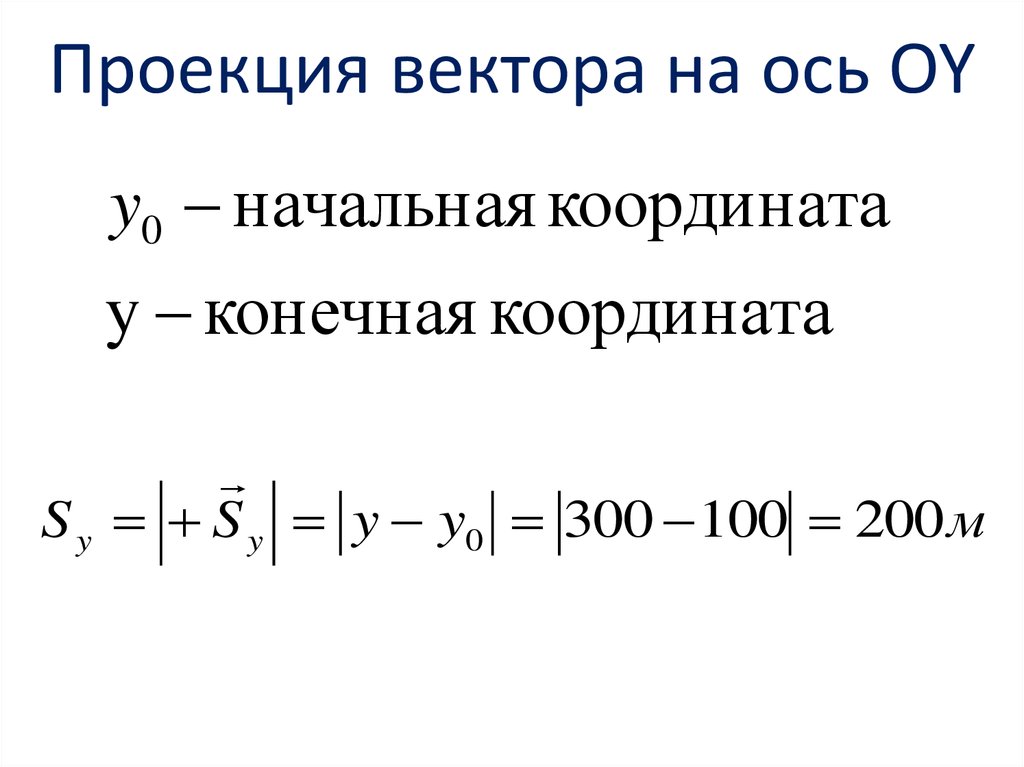 Проекция вектора скорости на ось x