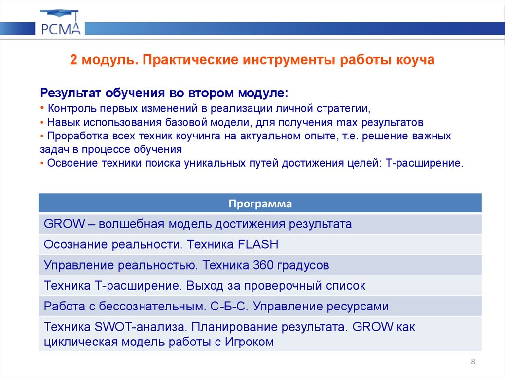 Модуль работы