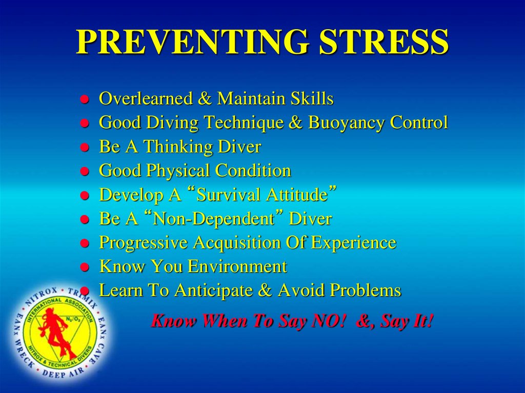 PREVENTING STRESS