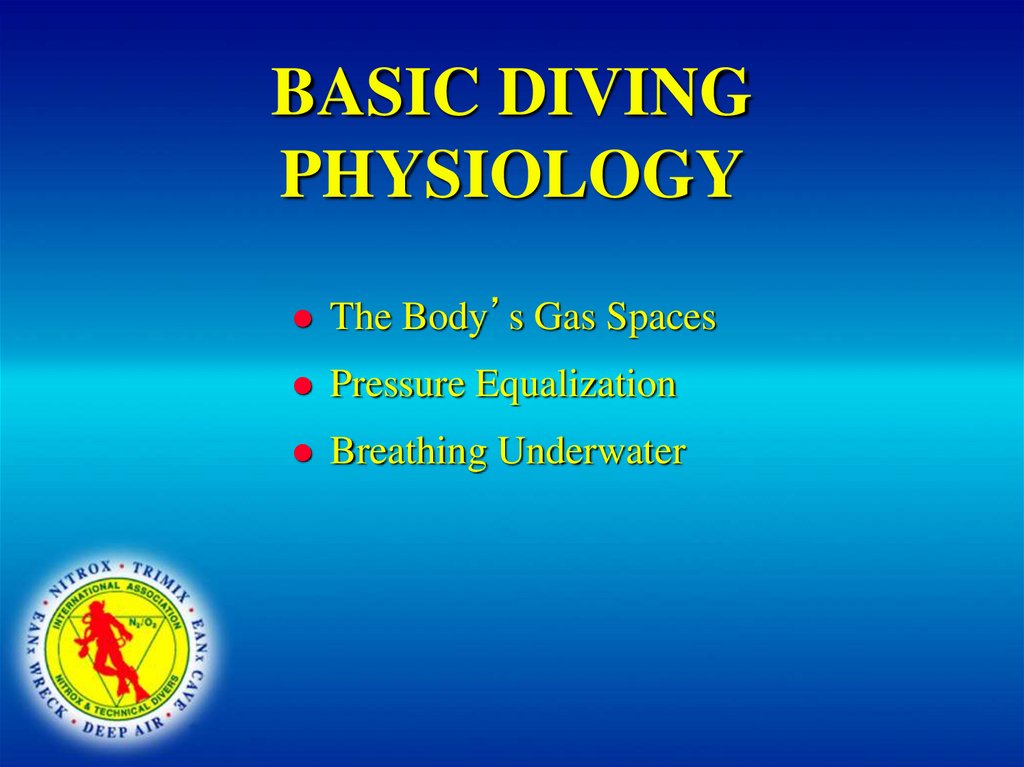 BASIC DIVING PHYSIOLOGY