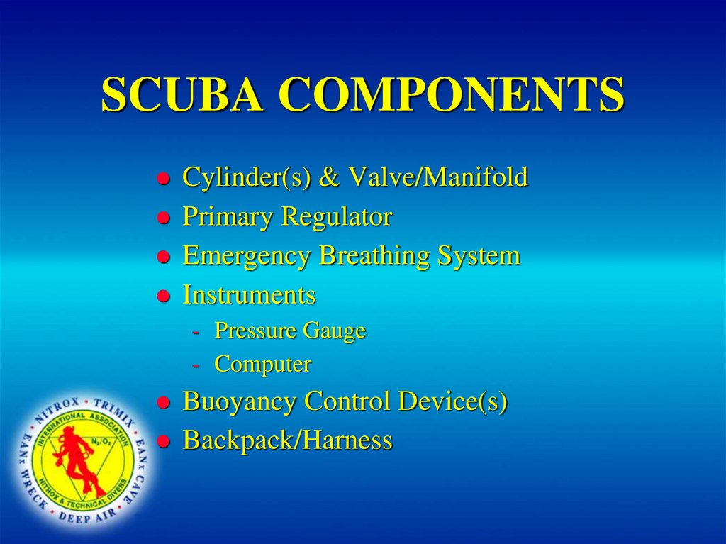 SCUBA COMPONENTS