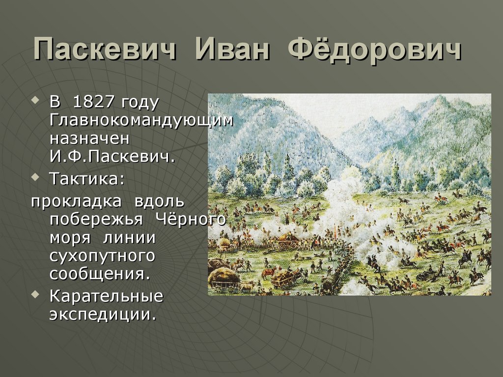 Информационно творческие проекты кавказская война