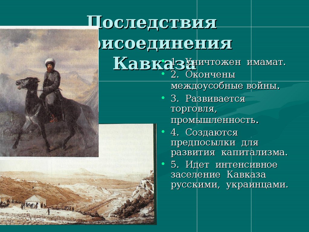 Презентация на тему кавказская война 9 класс