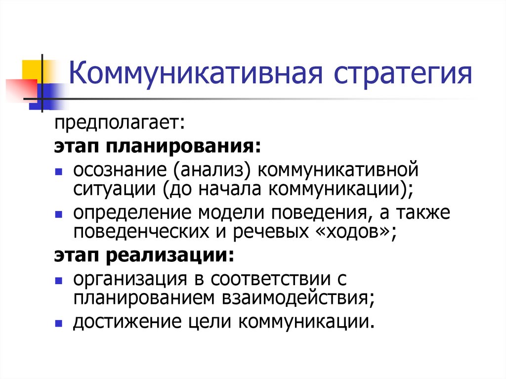 Коммуникативные стратегии