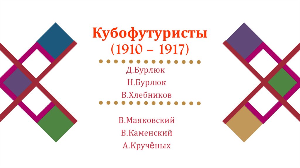 Кубофутуристы (1910 – 1917)